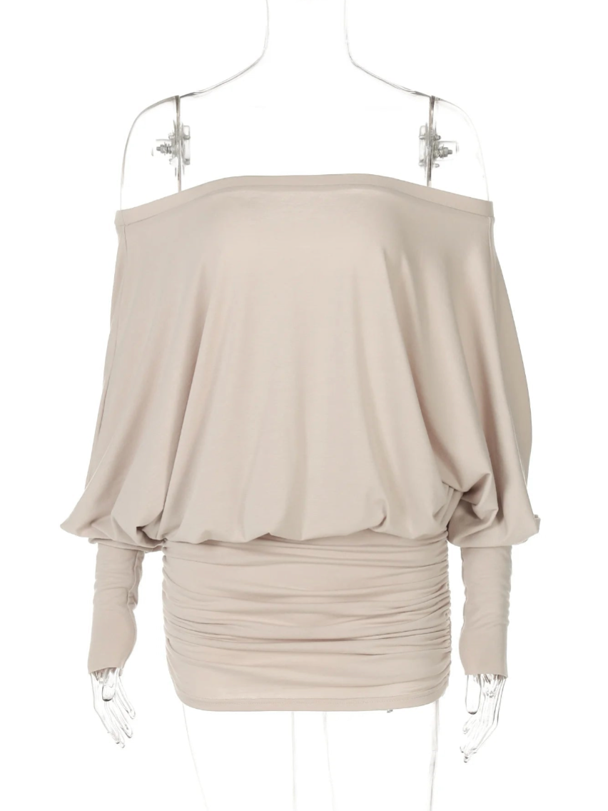 Curved-Hugging Off-Shoulder Mini Dress