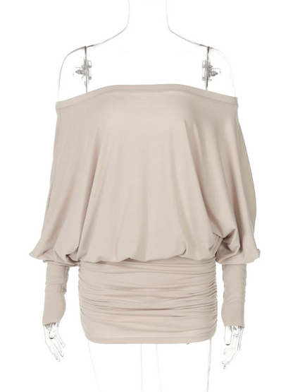 Curved-Hugging Off-Shoulder Mini Dress